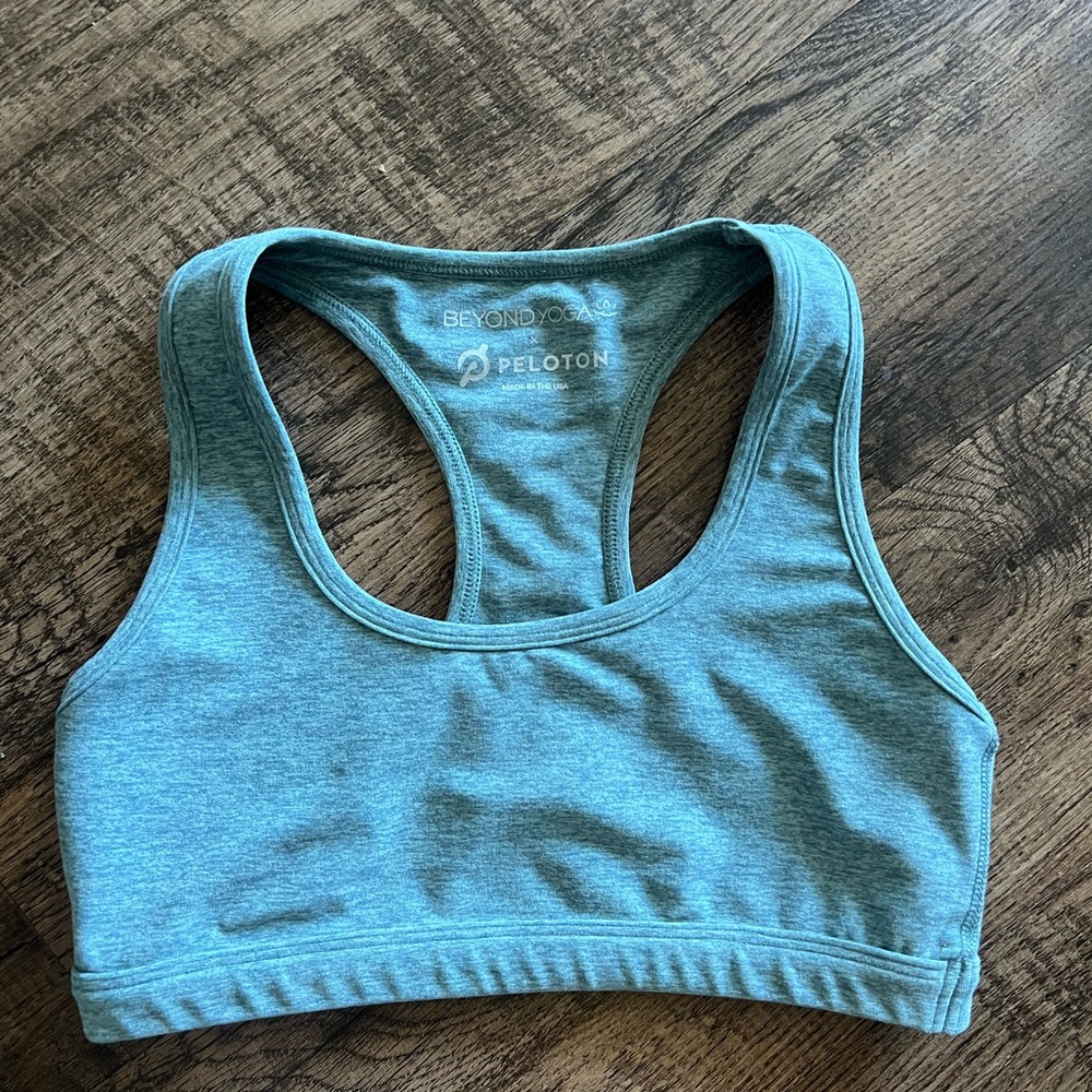 Beyond Yoga Blue Sports Bra Peleton collab